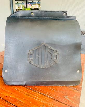 Borsa laterale in cuoio artigiabale per HD
