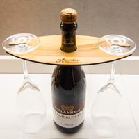 Porta Bicchieri da aperitivo in Legno di Olivo