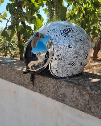 Casco con visiera bubble