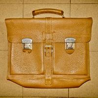 Antica cartella scuola/ufficio vera pelle vintage