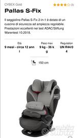 Cybex Pallas seggiolino bimbi