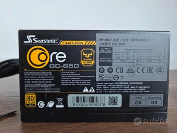 Alimentatore 650W 80+ Gold