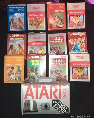 ATARI 2006 consolle vintage + 12 videogiochi