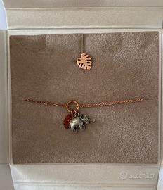 Bracciale ed orecchino in argento 925 e oro rosa