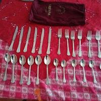 servizio di posate completo argento placcato di 24