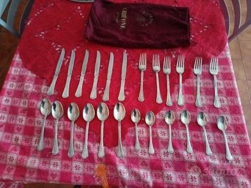 servizio di posate completo argento placcato di 24
