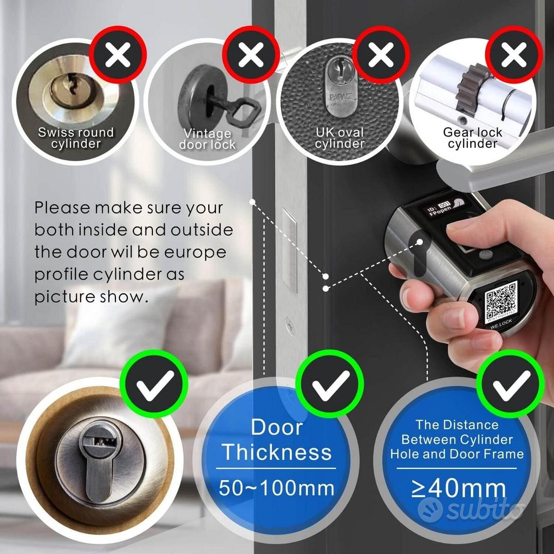 WELOCK PCB41 Serratura Smart, IP65, Porta Blindata - Elettrodomestici In  vendita a Bergamo