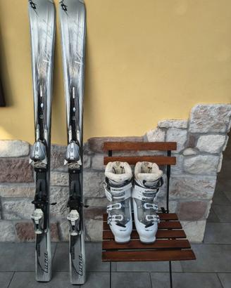 Kit.Donna :Sci - Scarponi - Attachi e Bastoncini