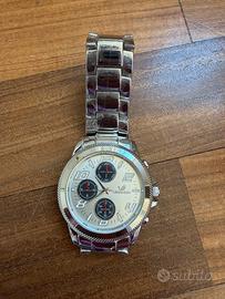 Orologio uomo movimento quarzo cinturino argento