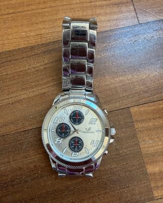 Orologio uomo movimento quarzo cinturino argento
