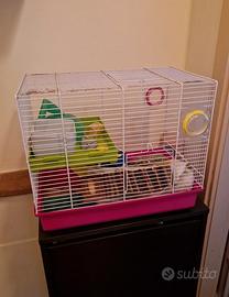 Gabbietta e accessori vari per criceto nano