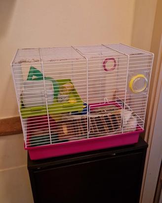 Gabbietta e accessori vari per criceto nano