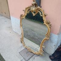 specchio vintage  cornice in legno massello 