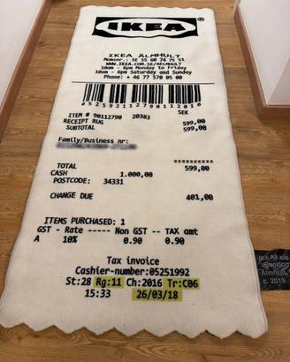 Tappeto off white per ikea
