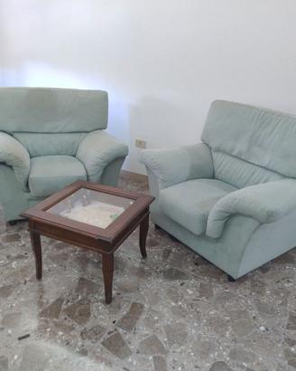 2 Divani alcantara sfoderabili + tavolino