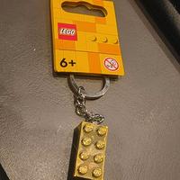 Lego Portachiavi con mattoncino dorato