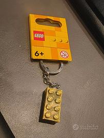 Lego Portachiavi con mattoncino dorato