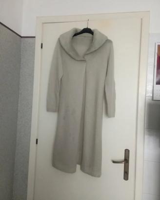 giacca lunga di maglia 