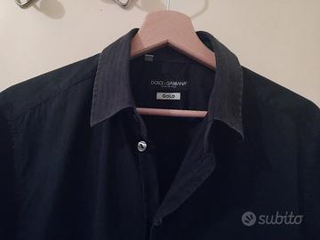 camicia Dolce e Gabbana gold nera
