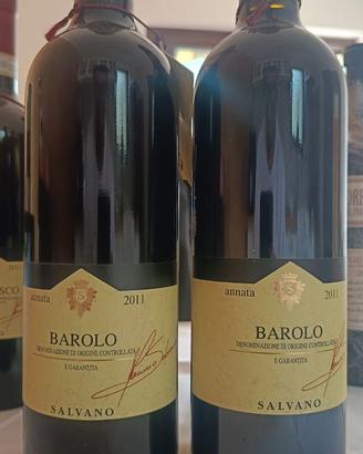 2 bottiglie vino Barolo DOCG Salvano 2011