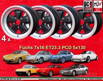 4 pz cerchi Porsche Fuchs 7x16 ET23.3 5x130