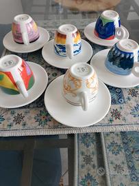 set 6 tazzine caffè Illy art collection 1994 
