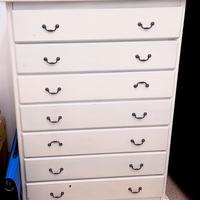 Settiminio in legno vintage verniciato bianco