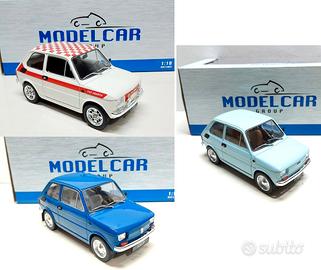 Fiat 126 del 1972 MCG (3 colori) - 1/18 Tanomodels