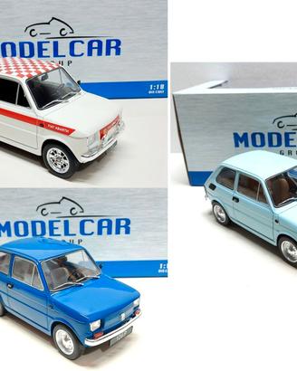Fiat 126 del 1972 MCG (3 colori) - 1/18 Tanomodels