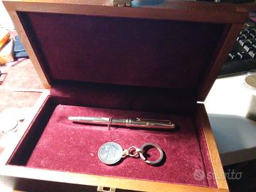 penna + portachiavi in argento