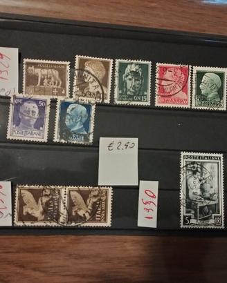 set francobolli 1929/50