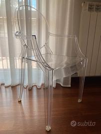 Sedia Kartell Louis Ghost con braccioli