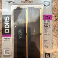 Crucial Pro RAM DDR5 32GB (2x16GB) 6000MHz