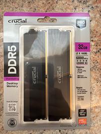 Crucial Pro RAM DDR5 32GB (2x16GB) 6000MHz