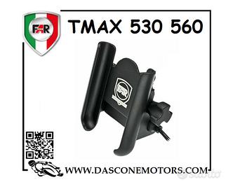 SUPPORTO PORTA SMARTPHONE UNIVERSALE CON USB FAR A