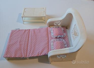 Divano letto e tavolino Barbie Vintage Anni 80