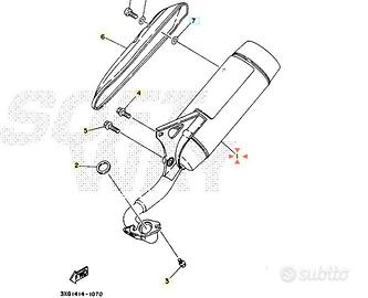 Marmitta completa Yamaha Jog50 4SCE46100000 foto i