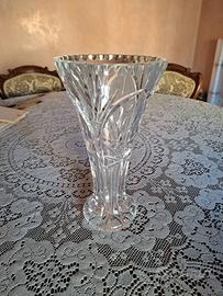 Vaso per fiori in cristallo al piombo vintage