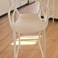  3 Sgabelli design bianchi (stile Kartell)