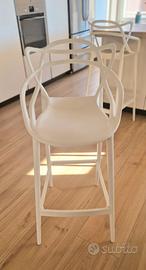  3 Sgabelli design bianchi (stile Kartell)