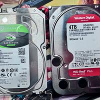 Hard disk Hdd 4TB coppia WD Red e Seagate