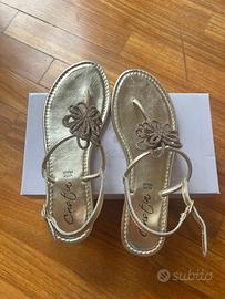 Sandali oro n.41 Cristin nuovi vera pella