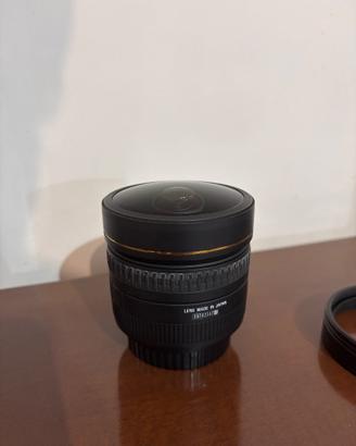 Sigma 8mm f/3.5 EX DG Fisheye Attacco canon