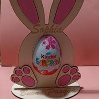 Coniglietto porta ovetto Kinder personalizzato