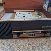 Giradischi Minerva con piu' di 125 dischi 