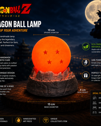 Lampada Dragon Ball Z 3D LED Artigianale 15 cm