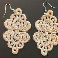 Orecchini dorati in pizzo 