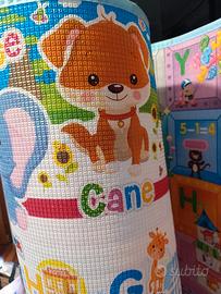 tappeto gioco e anti trauma arrotolabile