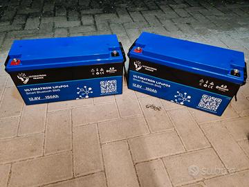 2 Batterie 150Ah 12V Ultimatron LiFePO4 Smart BMS