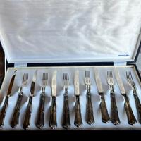 set di posate con manico d argento 800